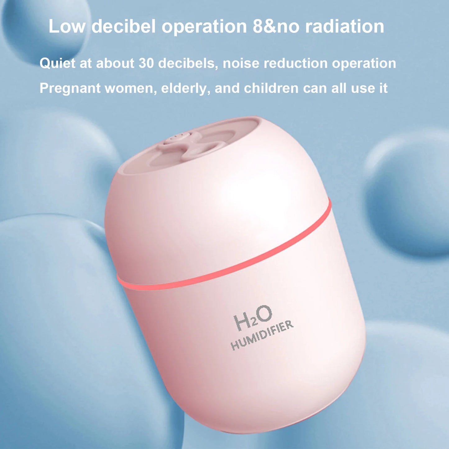 Humidifier,220Ml Portable Mini Humidifier USB Rechargeable,Battery Operated Wireless Personal Humidifier,For Bedroom,Office,Travel,Car,Plants