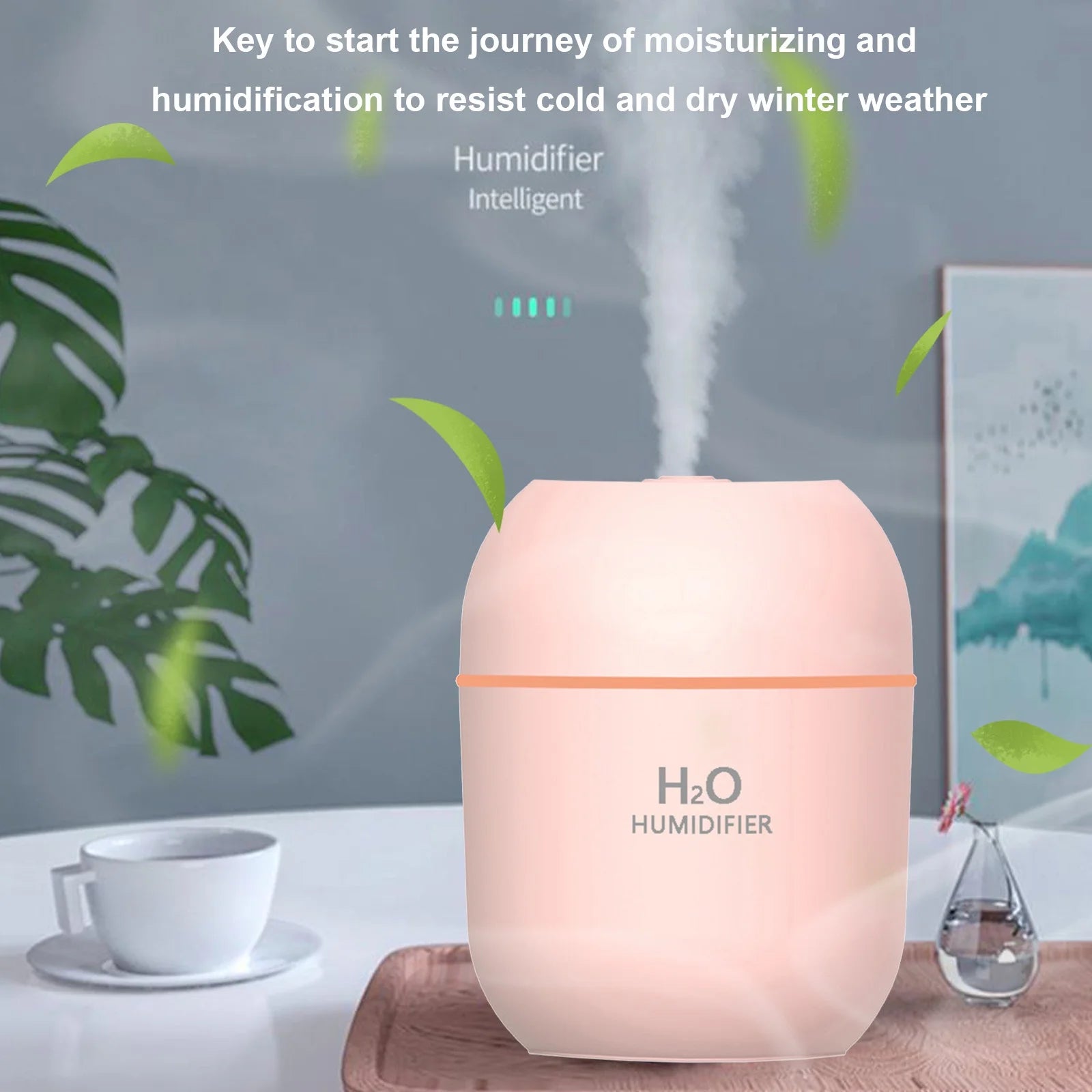 Humidifier,220Ml Portable Mini Humidifier USB Rechargeable,Battery Operated Wireless Personal Humidifier,For Bedroom,Office,Travel,Car,Plants